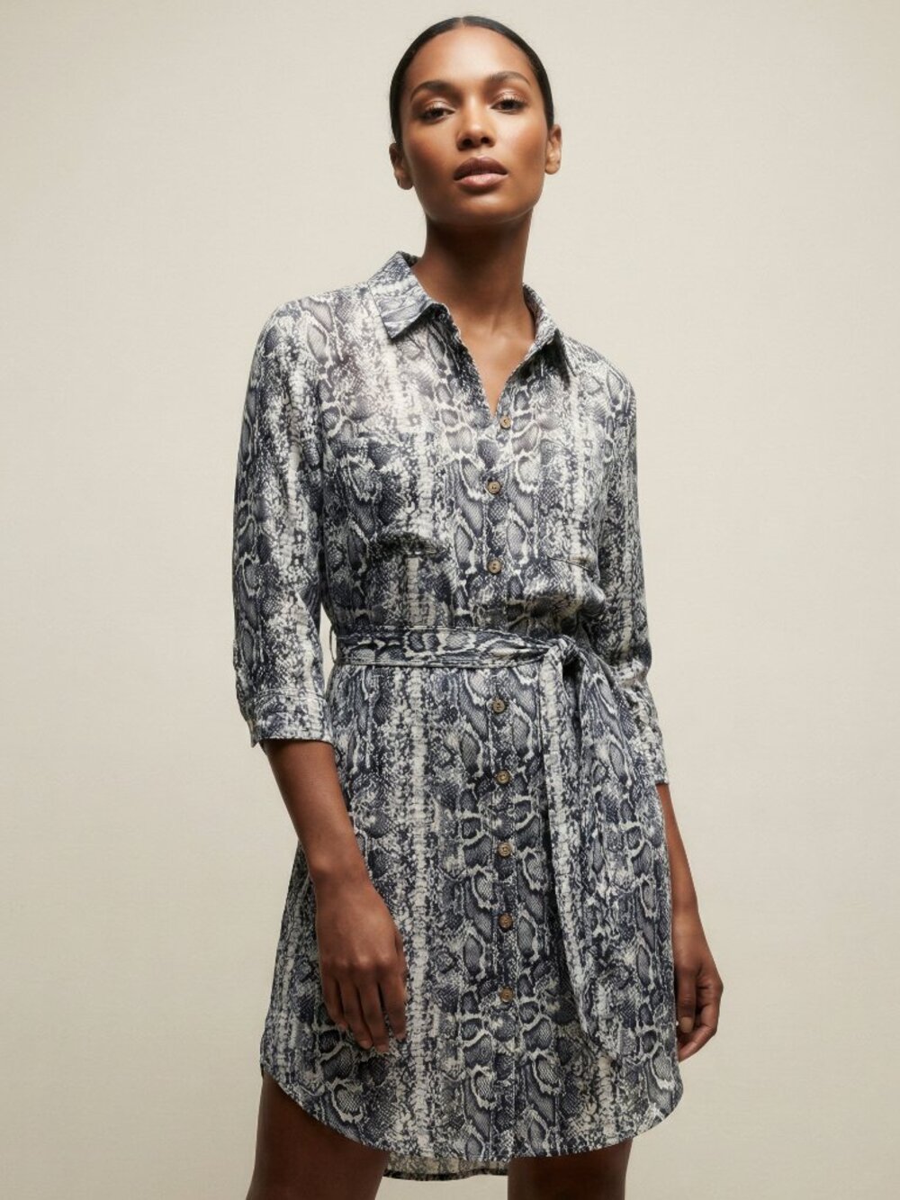 Heidi Klein Monochrome Long Sleeve Dress